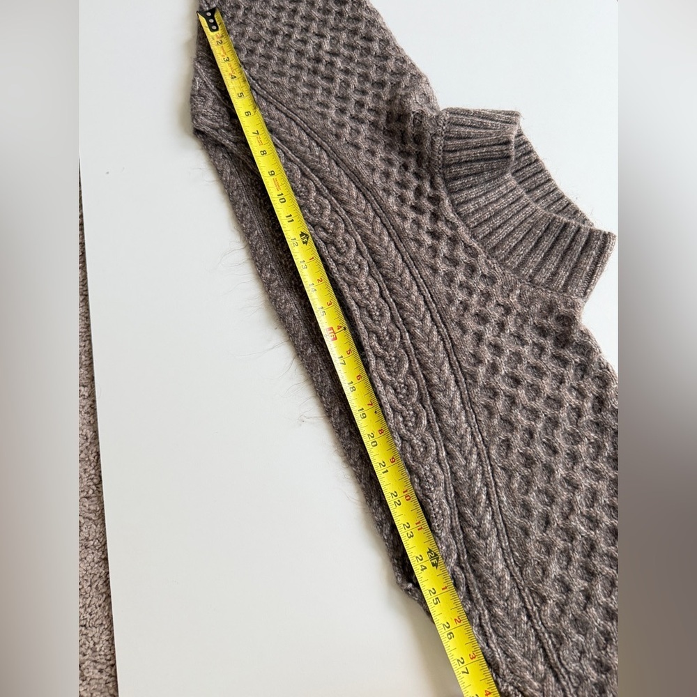 ASTR The Label Sweater Shrug Cable Knit Wool Blend Sz S‎ Chocolate Brown Cottage - Picture 8 of 16